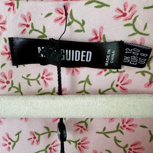 Missguided Dress Womens 8 Floral Mini Cottagecore Coquette Short Sleeve NWT - Picture 3 of 9